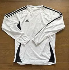 adidas ホワイト ロングスリーブ シャツOサイズ