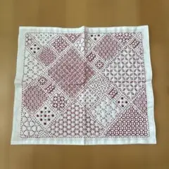 刺し子　ふきん　　寄せ模様