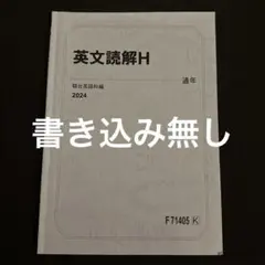 駿台テキスト （通期）英文読解H 2024年