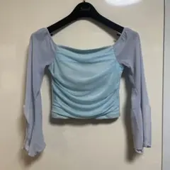 水色ダンストップス