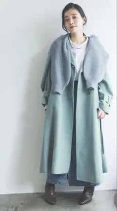 【未使用】cohina バックフレアウールコート　コヒナ