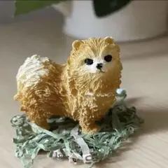 ポメラニアン　犬のフィギュア