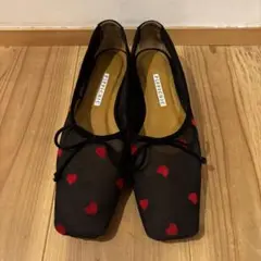 PIPPICHIC✖︎ロンハーマン　メッシュハート柄フラットシューズ PIPPICHIC LINDA HEART フラットシューズ｜トゥモローランド
