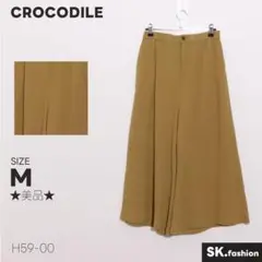 ★美品★ CROCODILE パンツ　ガウチョパンツ　裏地付き　ポケット付き　綿