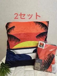 【未使用】Tom Veiga クッションカバー2セット ハワイアン　リゾート