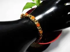 ファションブレスレット(C)メノウ付 長さ18.2cm　　250720366