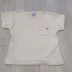 【36m/95cm】Petit Bateau クリーム色 半袖Tシャツ