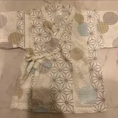 アプレレクール 麻の葉 キナリ 甚平 90cm