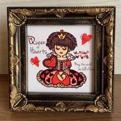 フレーム付き★貼り絵★イラスト【ハートの女王】
