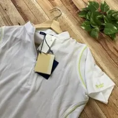 【新品】BALLY GOLF ホワイト ハーフジップ ポロシャツ38 M-L
