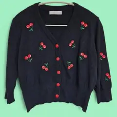 ❤ ✰美品✰ ロカビリー さくらんぼ チェリー カーディガン ❤55