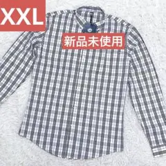 GINGTTO チェックシャツ シャツ ストライプチェック 格子柄 XXL