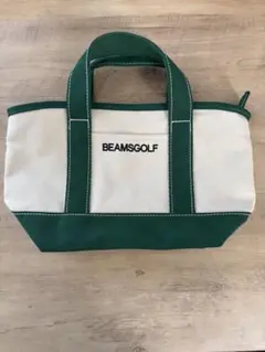 BEAMSGOLF トートバッグ グリーン/ベージュ