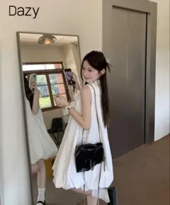 DAZYノースリーブミドル丈ワンピース S