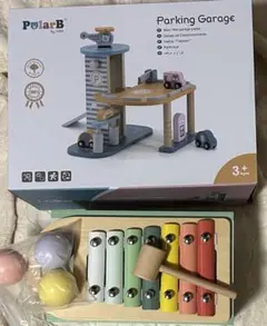 PolarB Parking Garage moover 木琴　知育玩具二つ
