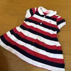 ミキハウス ホットビスケッツ　ボーダーワンピース