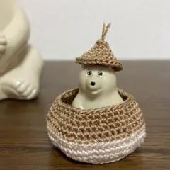しろくま貯金箱　No.727 ガチャ　栗　くり　秋