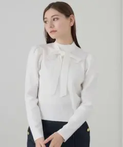 ANAYI 16Gミラノリブハイネックプルオーバー