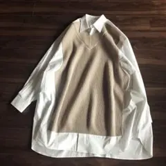 maison margiela シャツ ニット コンビ ワンピース ドレス