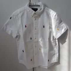 刺繍ポロシャツ ホワイト