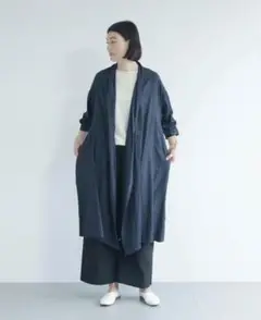 ルピボット　Le　pivot　デニムライクローブ　アイスグレー　薄手羽織り Le pivot ル・ピボット デニムライクローブ アイスグレー - メルカリ