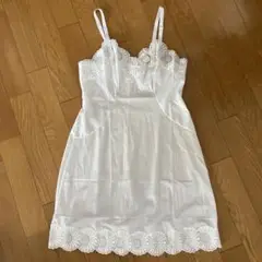 シャロン　レア　昭和レトロ　下着　インナー　スリップ　シミーズ　白