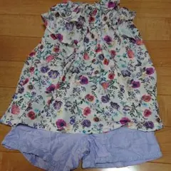 ANNASUI mini アナスイミニ花柄チュニック×ショートパンツセット