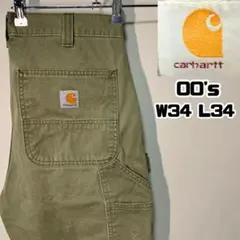古着 carhartt カーハート ペインターパンツ ワーク カーキ W34
