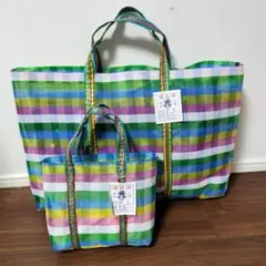 台湾バッグ　漁師網バッグ エコバッグ　トートバッグ2点セット