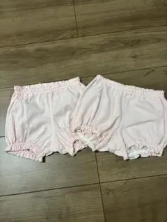 新品！週末限定値下げ！メゾピアノフリル付きオーバーパンツ 2枚セットサイズ80