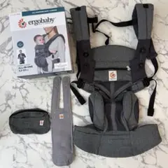 美品【おまけ付き】エルゴベビー オムニ360グレー　クールエア　メッシュ