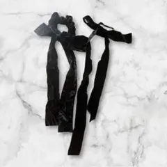 2個セット ベロアリボンゴム シュシュ