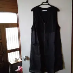 FESTENIR ブラック ノースリーブ ワンピース