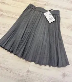 グレー プリーツスカート S/M/L/LL