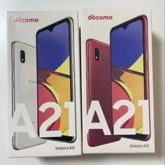 Galaxy A21 ホワイト レッド 2台セット　ジャンク
