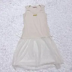オレボレブラ　アルベロベロ　タンクトップ　チュールワンピース　ビーズ刺繍