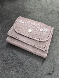 三つ折り財布　ピンクベージュ