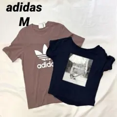 【訳あり】adidas Tシャツ 2枚セット 半袖　ピンク　ネイビー