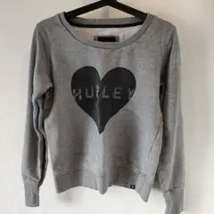 Hurley グレー ハートロゴ スウェット S