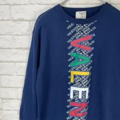VALENTINO バレンチノ 90s スウェット ネイビー ロゴ 古着