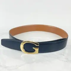 GUCCI グッチ レザーベルト Gバックル ゴールド レディース
