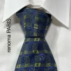TG2756 renoma PARIS パターン柄 シルク ネクタイ イタリア製