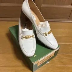 CELINE ホワイトレザー ローファー 38