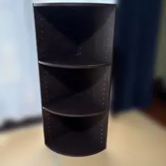 完成品　コーナーラック3段　ブラウン