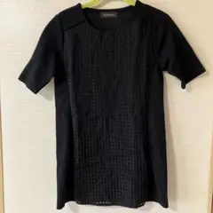 Nouvelle et chic 半袖チュニック ブラック