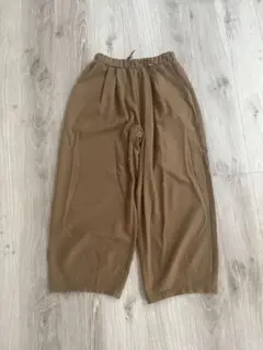 しまむら　陽さん　コクーンパンツ　Lサイズ ブラウン バレルレッグ