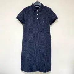 【未使用・タグ付】UNIQLO ネイビー ドット柄 ポロワンピース XL
