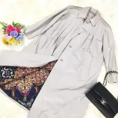 ★訳あり★ HERNO ヘルノ ミドル丈 コート 裏地 スカーフ柄
