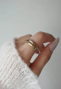 【新品未使用】CREA triple linked ring mix 9号