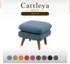 カトレア Cattleya スツール オットマン 青